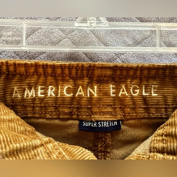 American Eagle High-Rise A-Line Corduroy Skirt in a Warm Spice Color, Size 4 - Picture 3 of 7